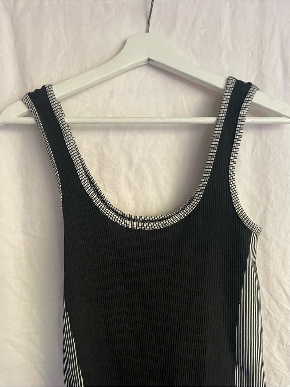 Activewear Sculpting Striped One Piece Bodysuit Size S Sporty Yoga Athletic